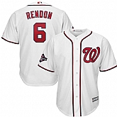 Nationals 6 Anthony Rendon White 2019 World Series Champions Cool Base Jersey Dzhi,baseball caps,new era cap wholesale,wholesale hats